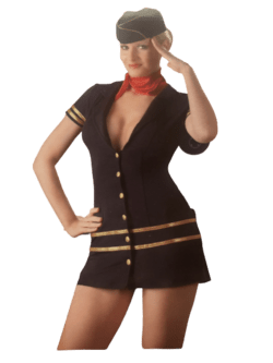 Fræk Stewardesse Kostume
