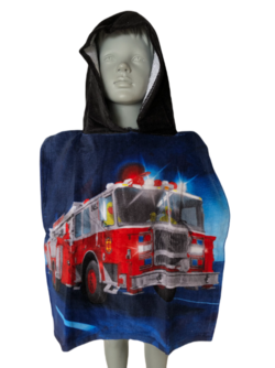 FIRE TRUCK BADEPONCHO