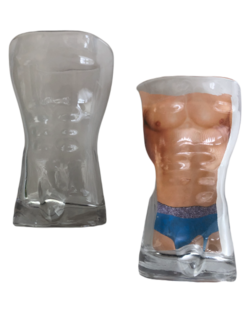 Glas I Form Af Mandlig Krop