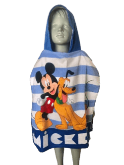 MICKEY MOUSE & PLUTO BADEPONCHO