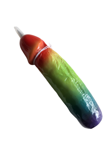 Penis kuglepen. Regnbuefarvet