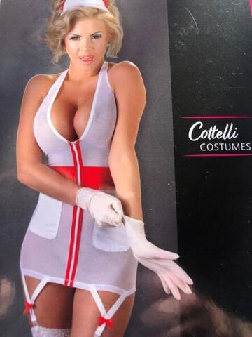 Sygeplejerske Uniform Med Strømpeholder fra Cottelli