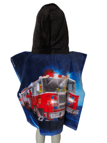 FIRE TRUCK BADEPONCHO
