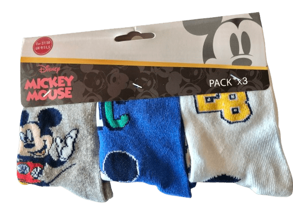 DISNEY MICKEY STRØMPER, 3 PAR