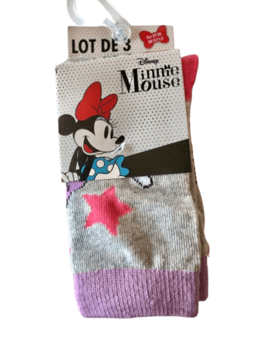 DISNEY MINNIE STRØMPER, 3 PAR