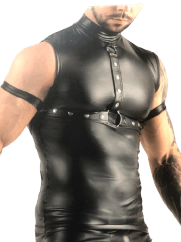 Weetlook Herre Shirt med Harness og Armlænker
