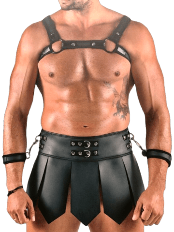 GLADIATOR NEDERDEL og BRYST HARNESS I SÆT