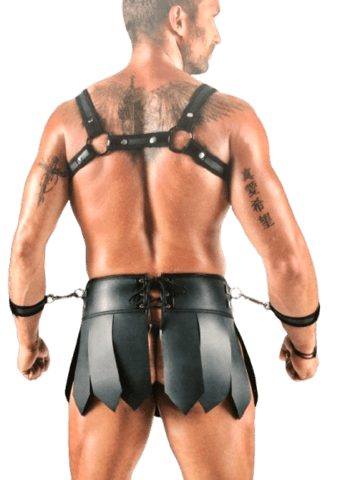 GLADIATOR NEDERDEL og BRYST HARNESS I SÆT