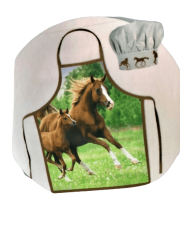 Forklæde med Heste
