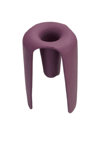 Lysestage, metal, lilla