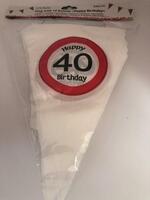 Flagbanner Happy Birthday 40